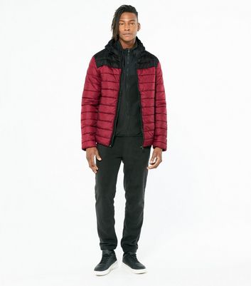 Burgundy Hooded Puffer Jacket 