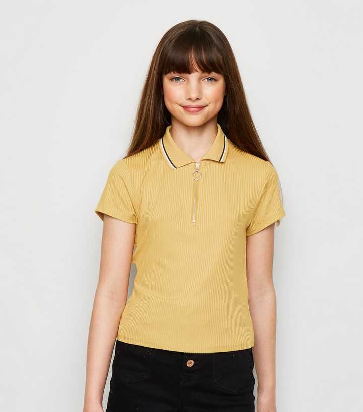 yellow polo shirt girl