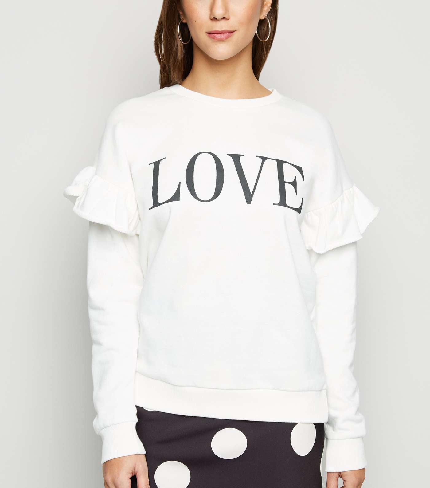 Cameo Rose White Love Slogan Sweatshirt