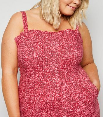 girl red jumpsuit