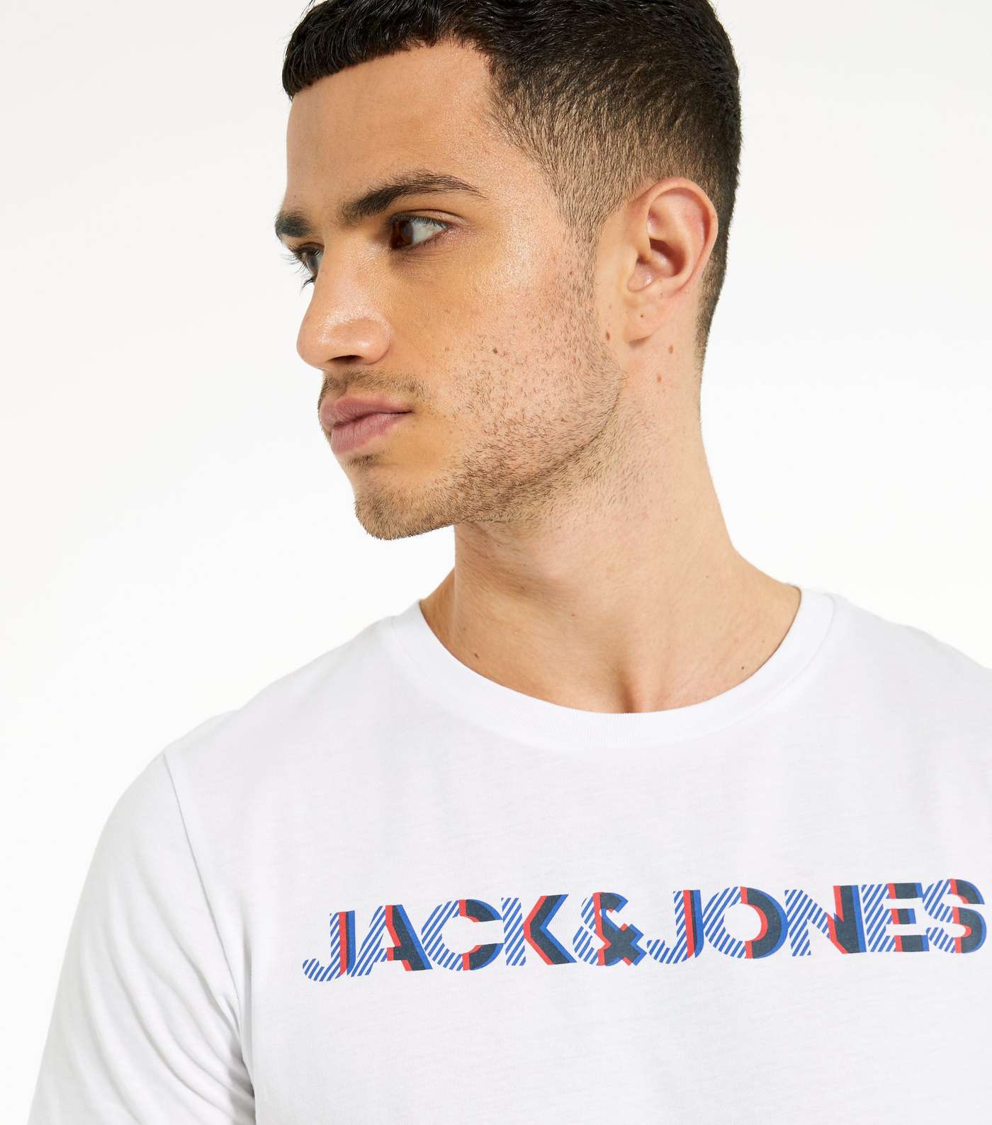 Jack & Jones White Short Sleeve Logo T-Shirt  Image 3