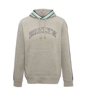 grey slogan hoodie