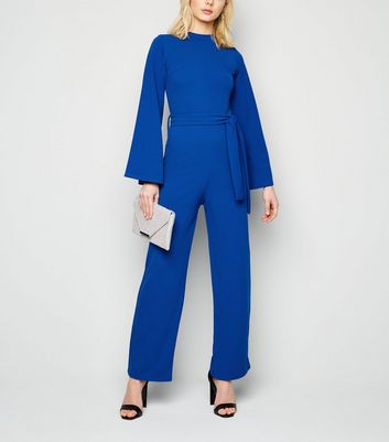 Royal Blue Wide Leg Jumpsuit, Long Sleeve Jumpsuit, Maxi Jumpsuit in Blue,  Plus Size Jumpsuit, Minimalist Clothing, Plus Size Clothing - Etsy