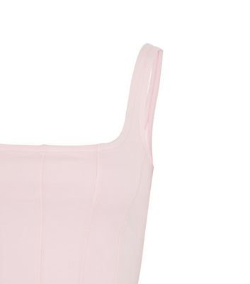 Click to view product details and reviews for Mid Pink Square Neck Corset Seam Vest New Look.