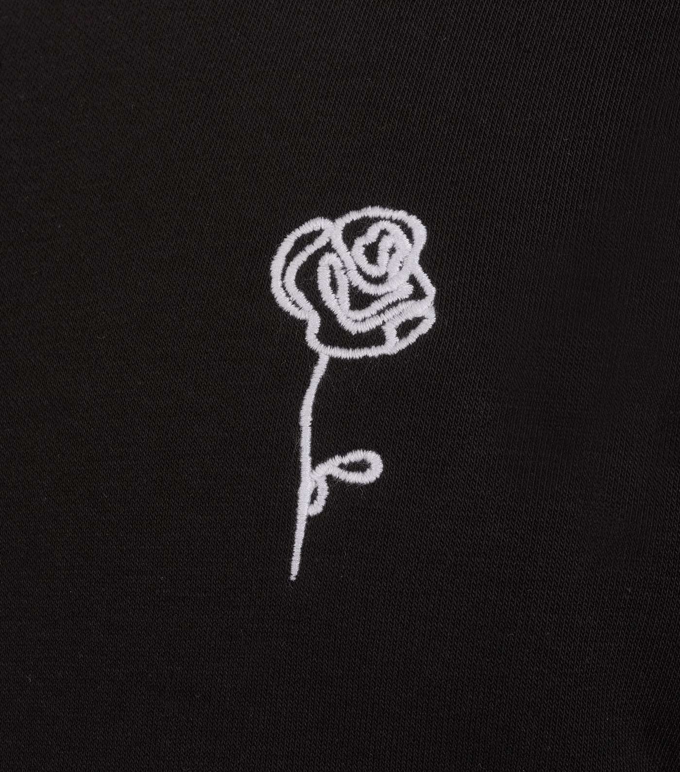 Black Rose Embroidered Sweatshirt Image 3