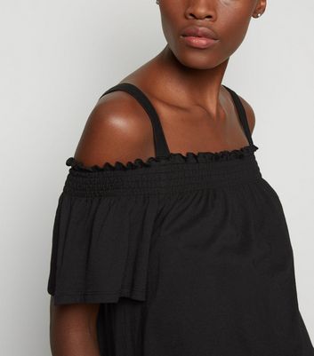 Image of Maternity Black Bardot Top New Look