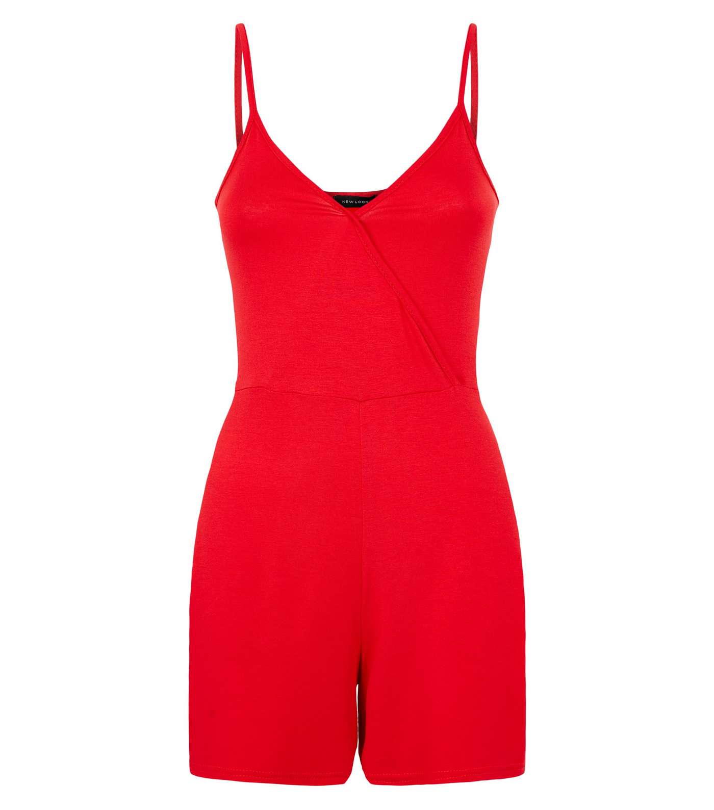 Red Wrap Playsuit Image 4