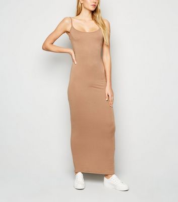 Robe longue camel hot sale