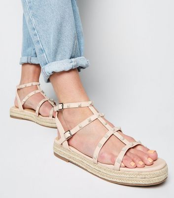 Cream discount gladiator sandals