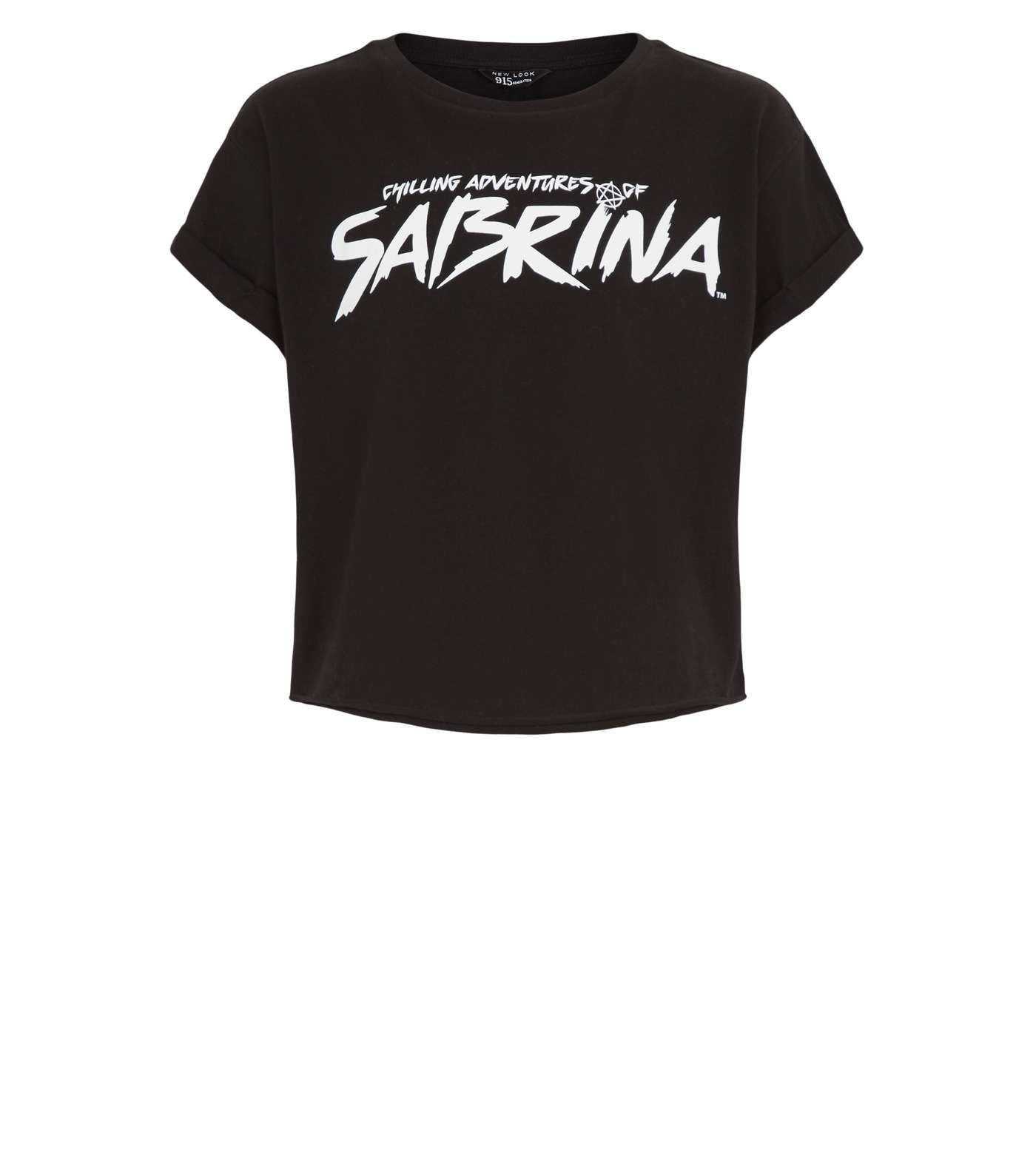 Girls Black Logo Sabrina T-Shirt Image 4