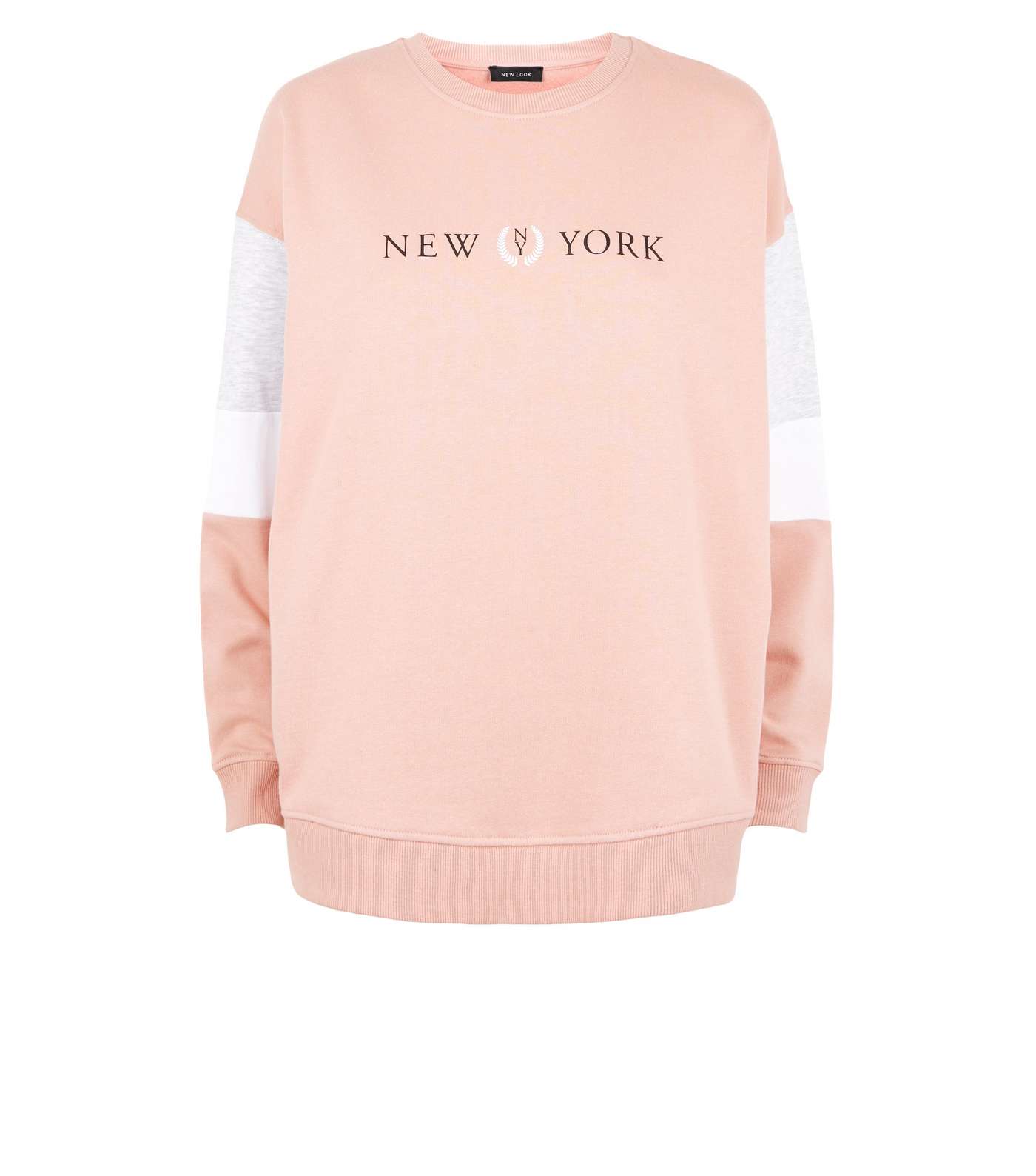Mid Pink New York Colour Block Sweatshirt Image 4