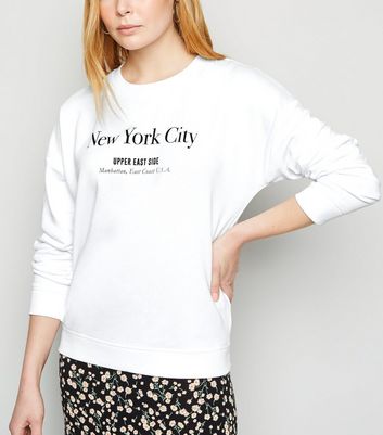 white slogan sweatshirt
