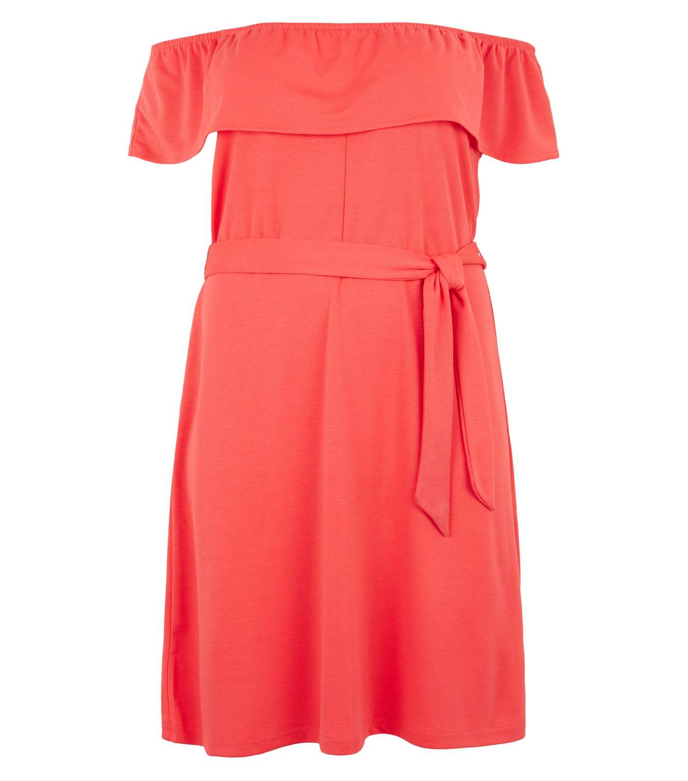 Vero Moda Curves Red Bardot Midi Dress Image 4