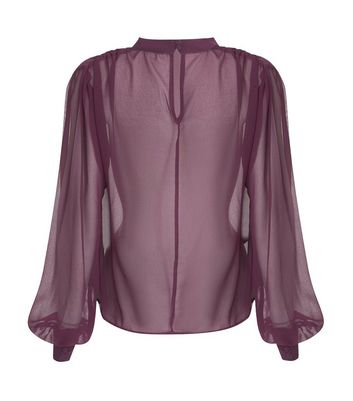 purple chiffon blouse