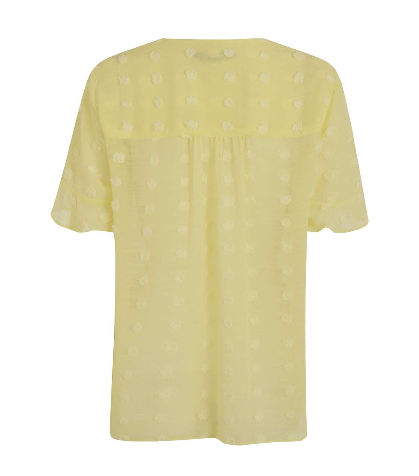 Pale Yellow Chiffon Spot Shirt  Image 2