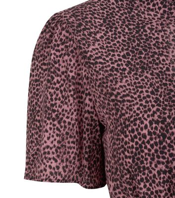 pink leopard print dress new look