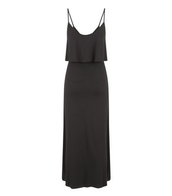 black nursing maxi dress