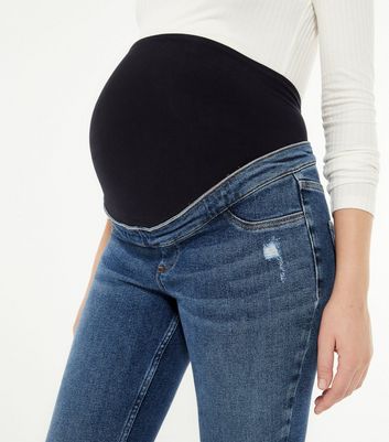 Maternity Blue Ripped Over Bump Jenna 