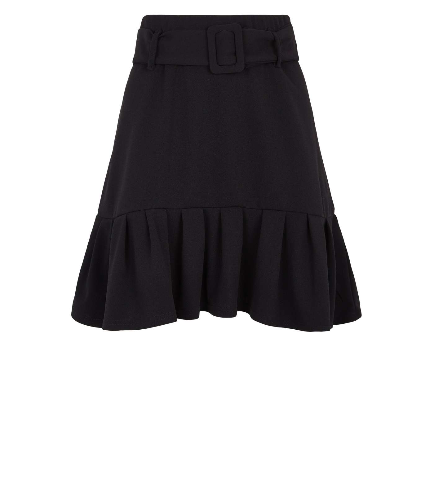 Cameo Rose Black Frill Trim Belted Skirt Image 4