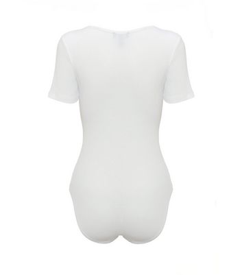 white scoop neck bodysuit