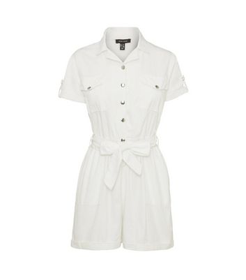 white belted playsuit