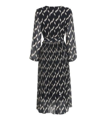 Image of Port Boutique Black Stripe Pleated Maxi Dress New Look