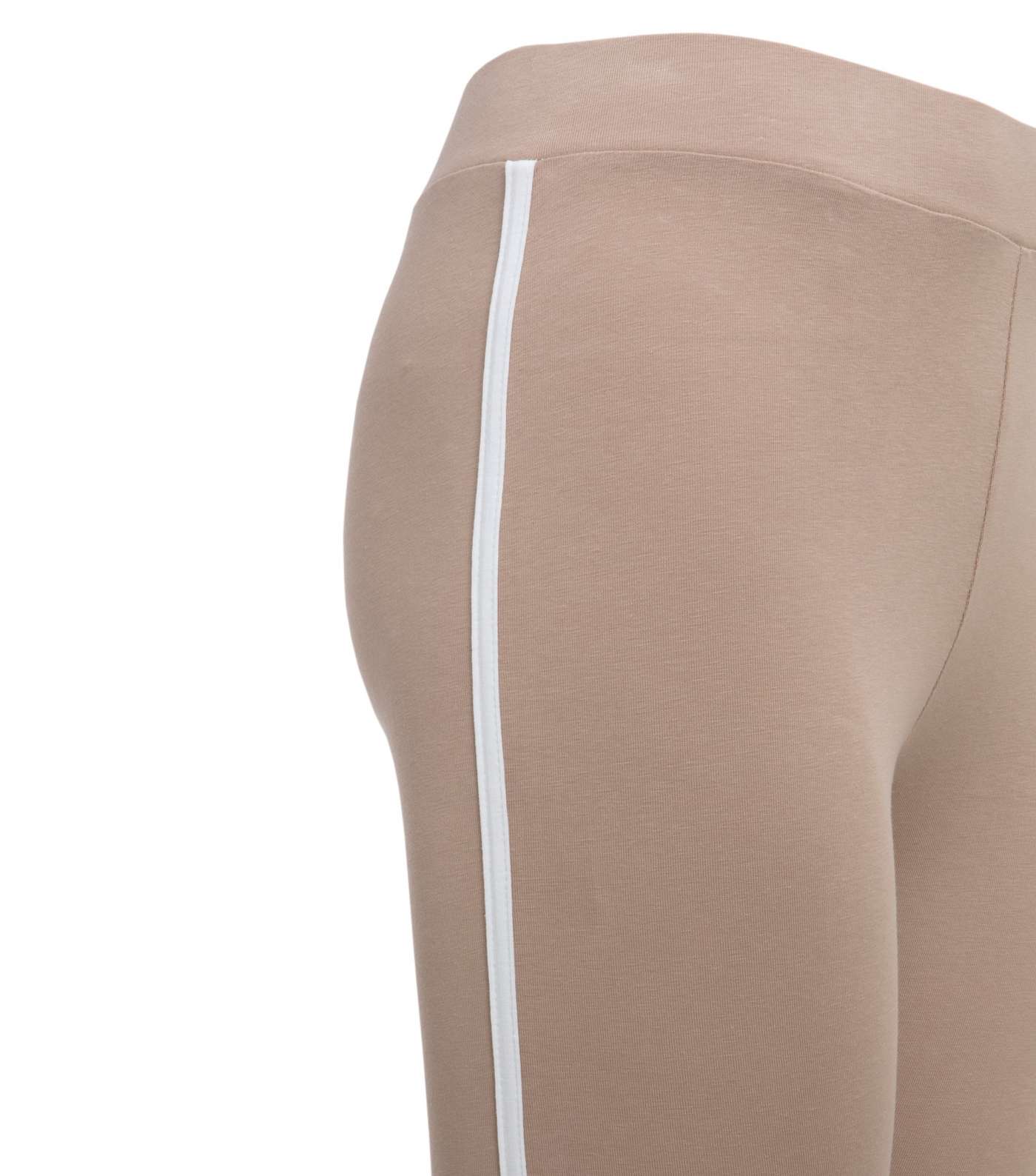 Brown Side Stripe Cycling Shorts Image 3
