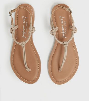 New look cream discount sandals