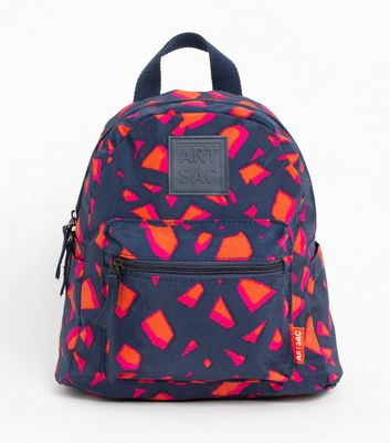 geometric print backpack