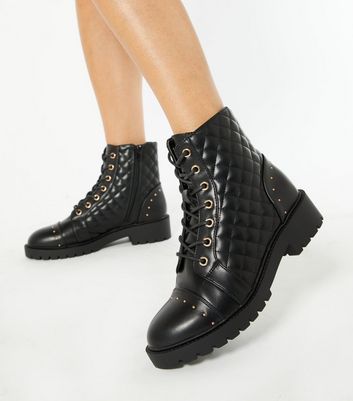 new look quilted boots