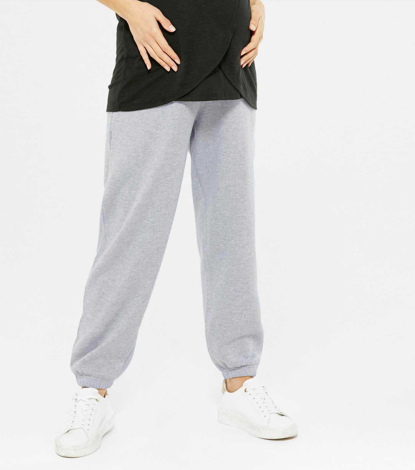 Maternity Grey Jersey Over Bump Joggers Image 2