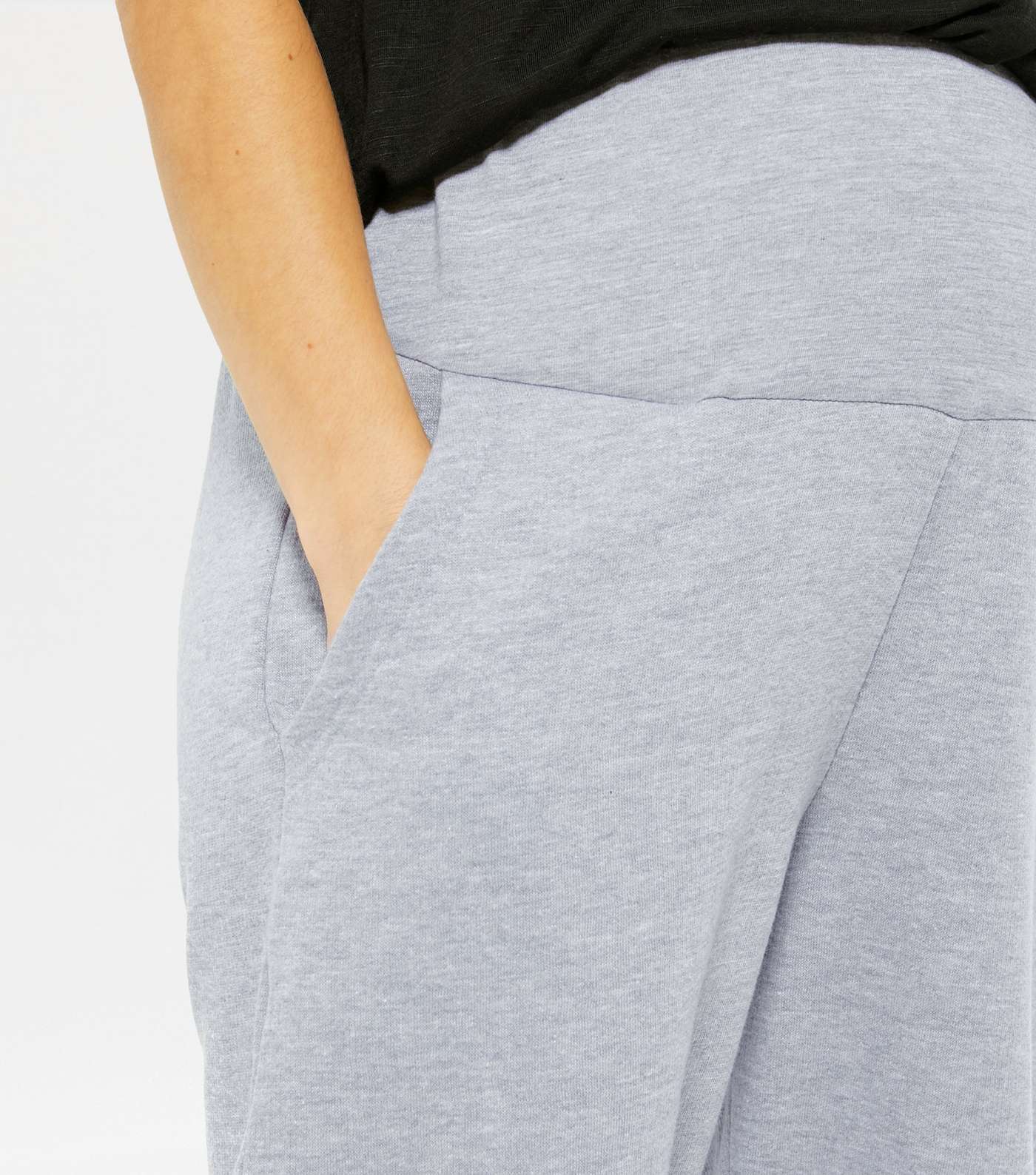 Maternity Grey Jersey Over Bump Joggers Image 4