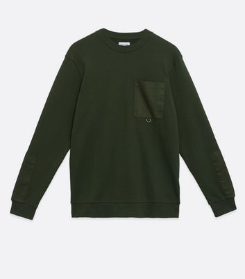 Image of Only & Sons Dark Green Pocket Sweatshirt New Look