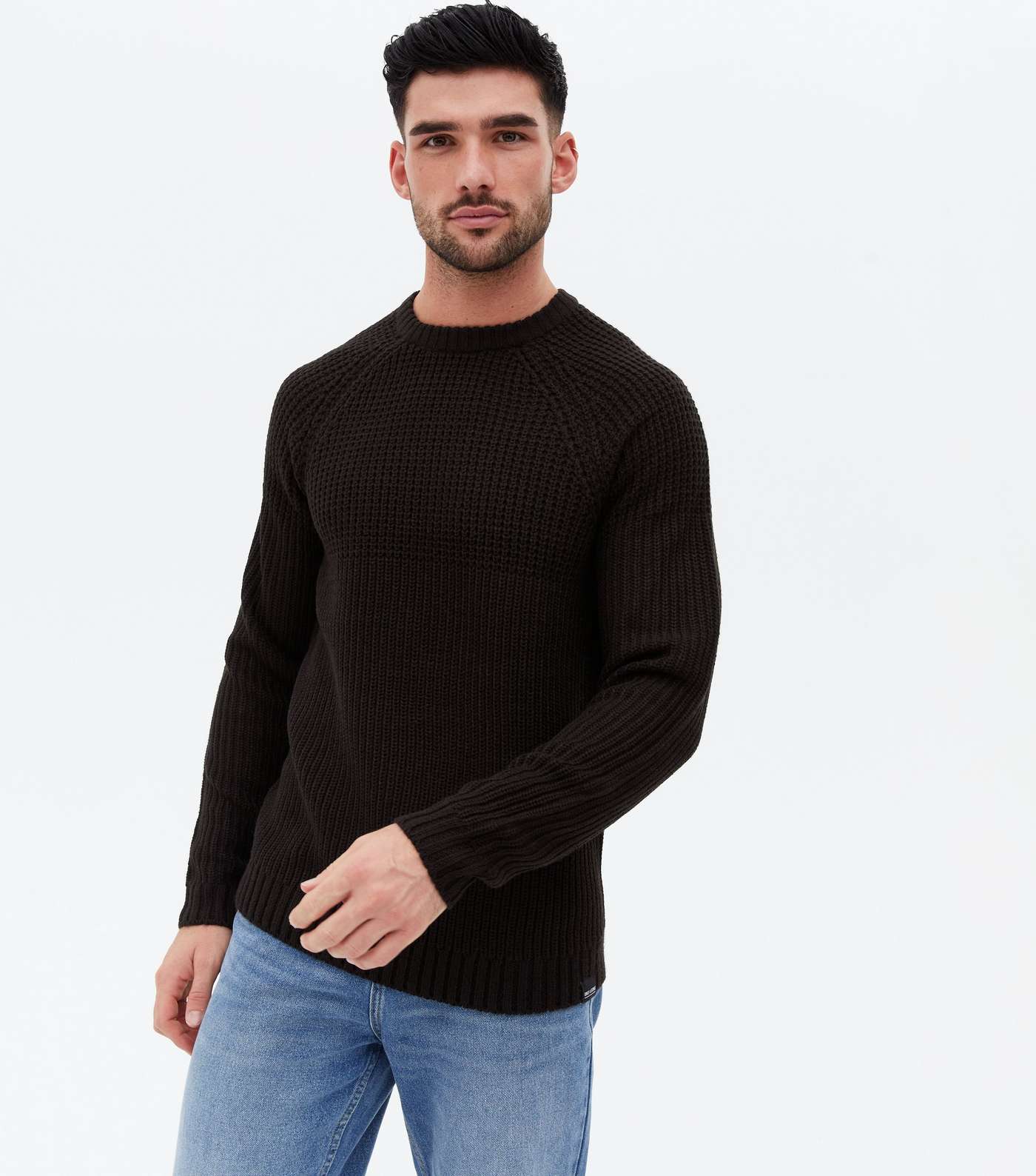 Only & Sons Black Crew Long Sleeve Jumper