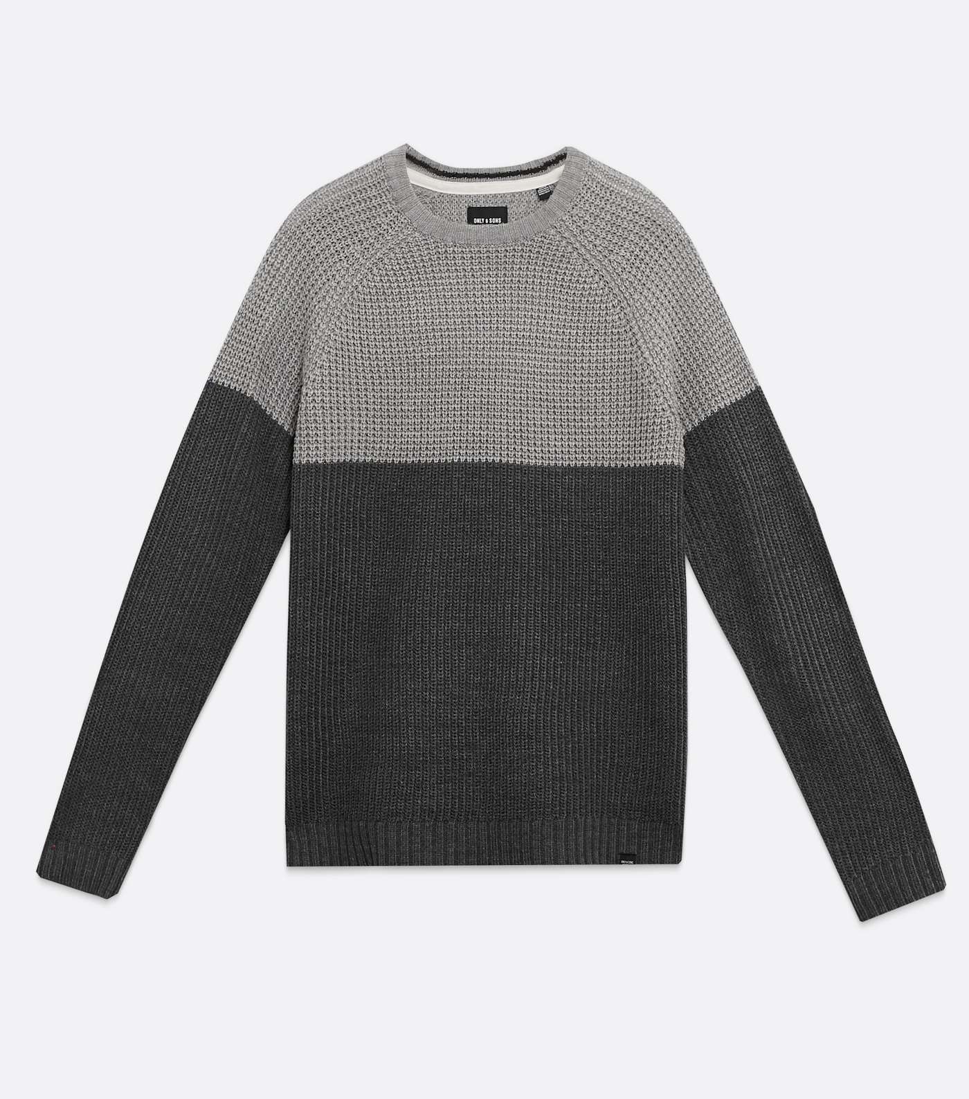 Only & Sons Grey Marl Crew Long Sleeve Jumper Image 5