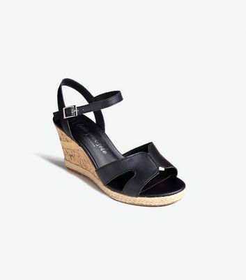 New look sale black wedges