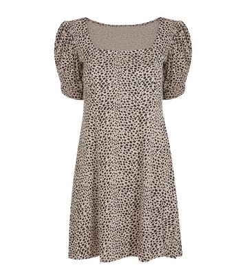 rose and leopard print dress