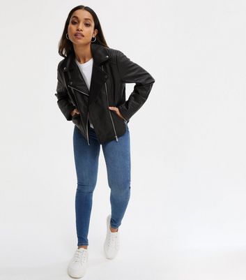 River island quilted leather on sale jacket