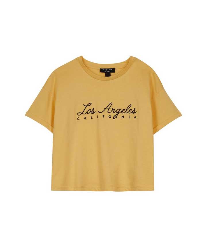 mustard slogan t shirt