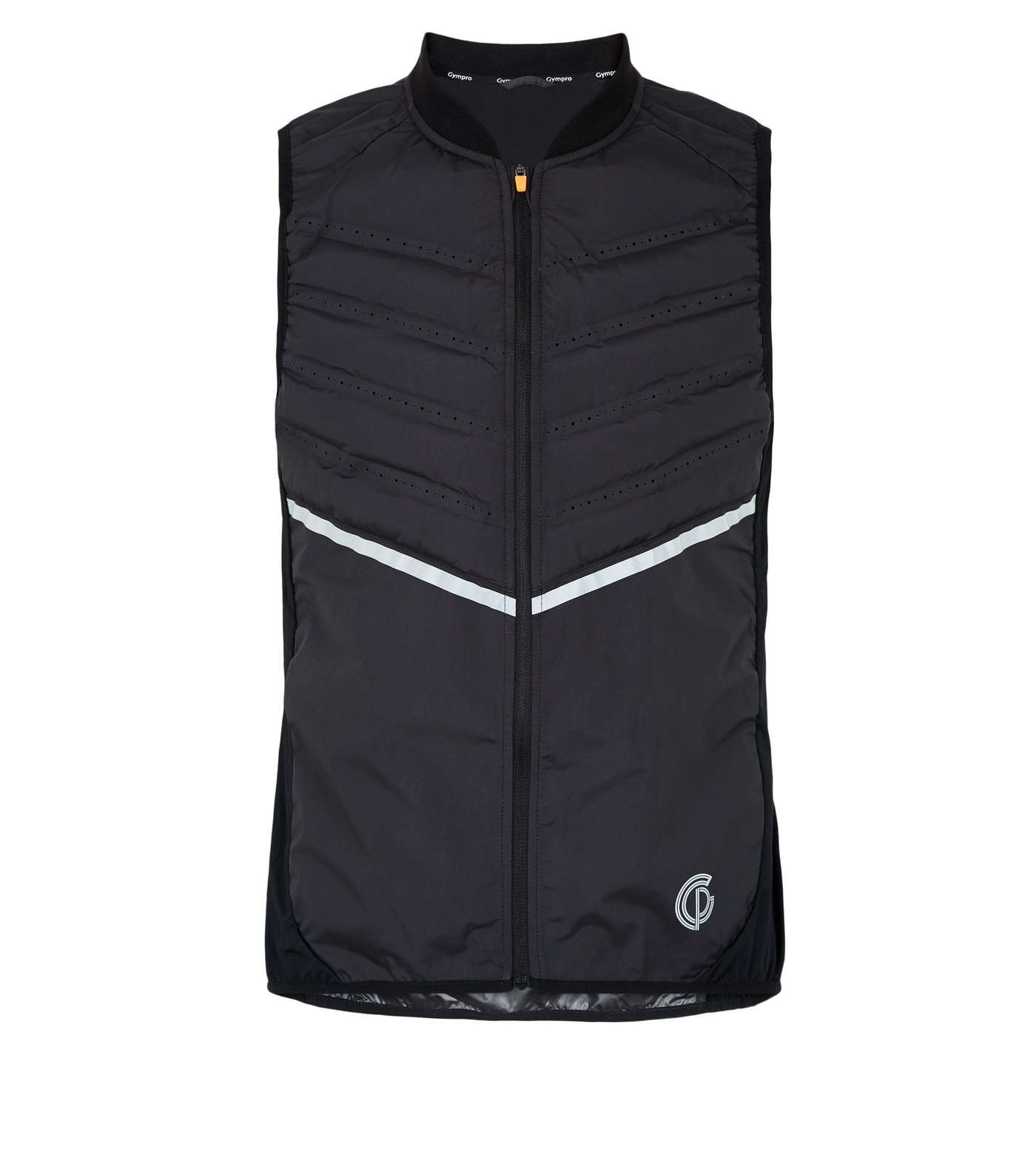 GymPro Black Quilted Sports Gilet Image 4