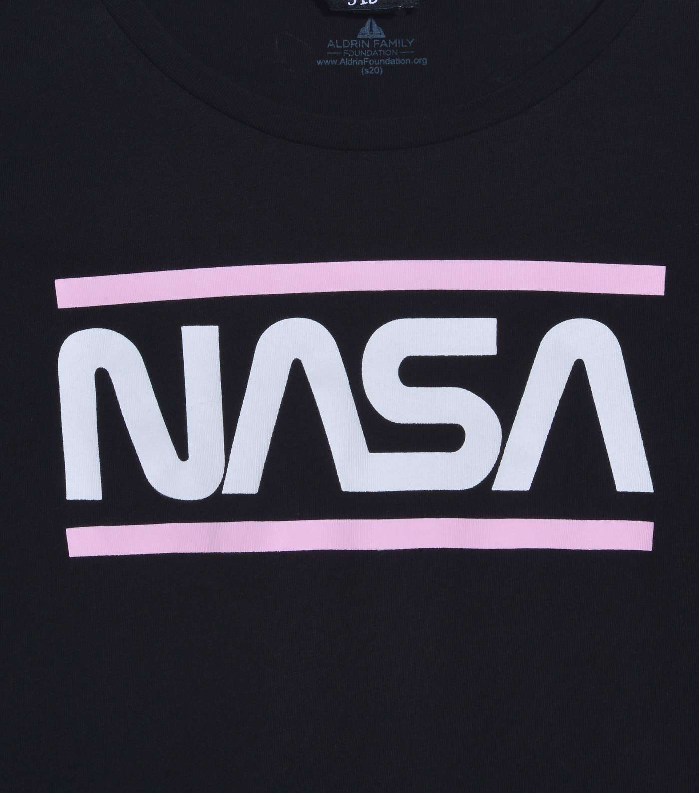 Girls Black NASA Slogan T-Shirt Image 3