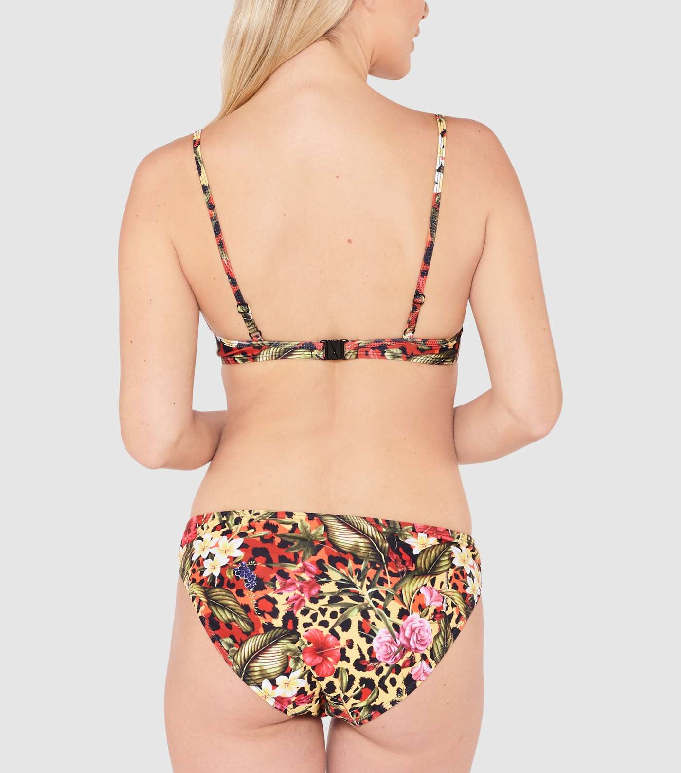 Beachcomber Multicoloured Tie Front Underwired Bikini Top Image 3