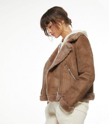 Aviator jacket store new look