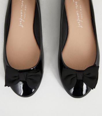 new look black ballet pumps