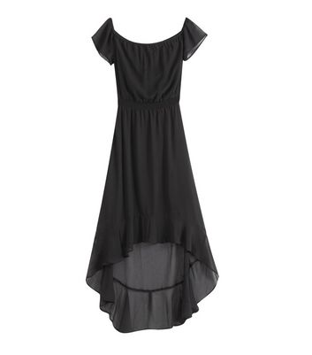 Girls black high low clearance dress