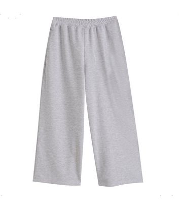 wide leg joggers white