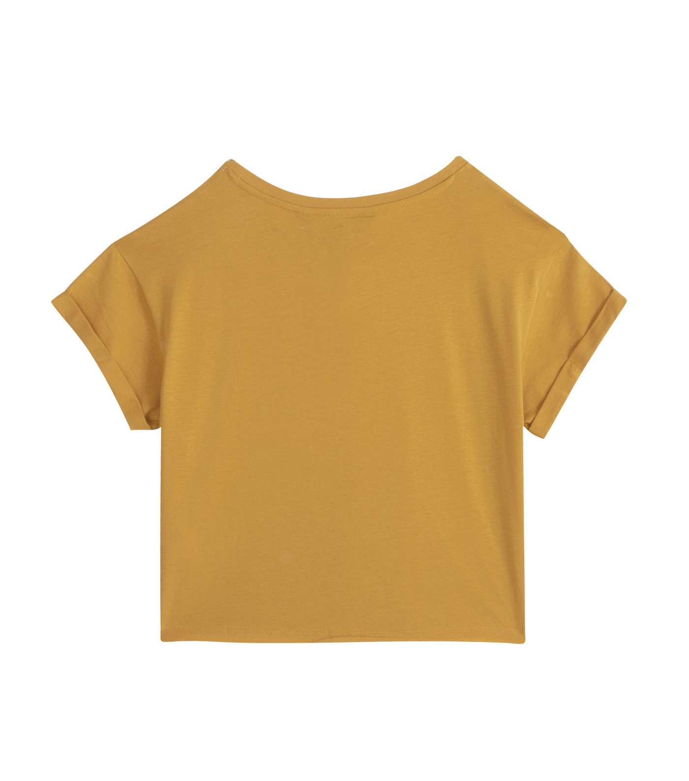 Girls Mustard Save a Whale Slogan T-Shirt  Image 2