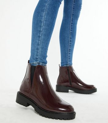 new look red patent boots