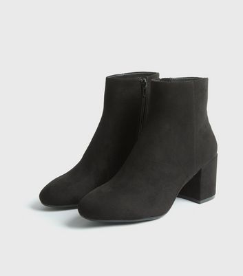 womens black ankle boots suede