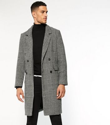 mens grey double breasted coat